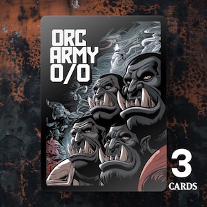 オーク軍団 MTG トークン – カスタム統率者代理カード (3 枚)