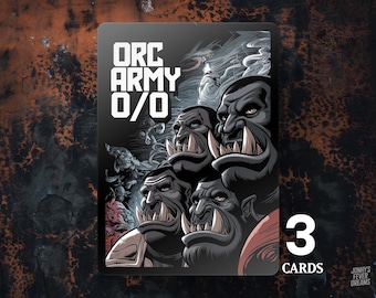Orc Army 0/0 Token - 3x Cards - MTG Custom Cards, Commander, Edh and Cedh High Quality Altered Tokens