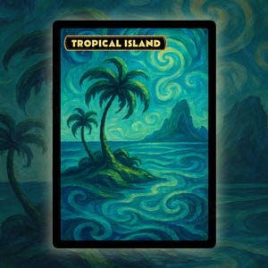 Tropical Island - PRE-COMMANDE - Dual Land Altered Proxy Token - Cartes personnalisées Mtg, Commander, Edh et cEDH Altered Proxy Token