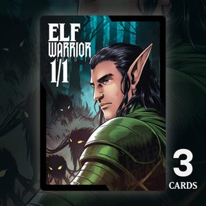 Elf Warrior 1/1 Token - 3x Cards - PRE-ORDER - MTG Custom Cards, Commander, Edh and Cedh High Quality Altered Tokens