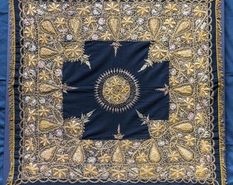 Vintage Zardozi Textile Panel