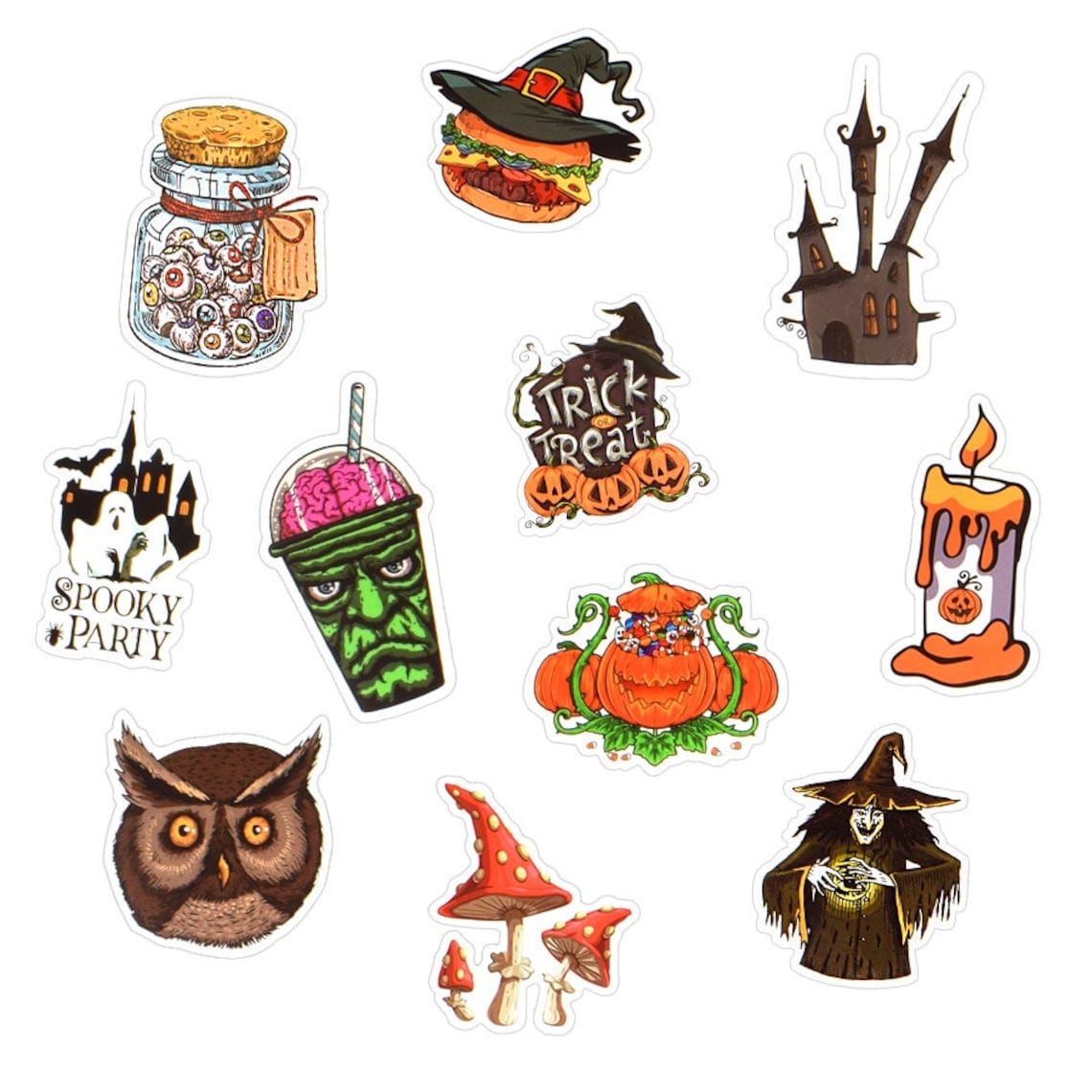50pcs Funny Halloween Stickers Stickers for Hydroflask Etsy