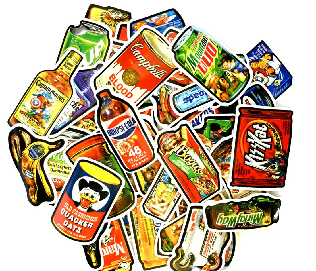 50pcs Food Packaging Stickers Pack Stickers for Hydroflask Etsy