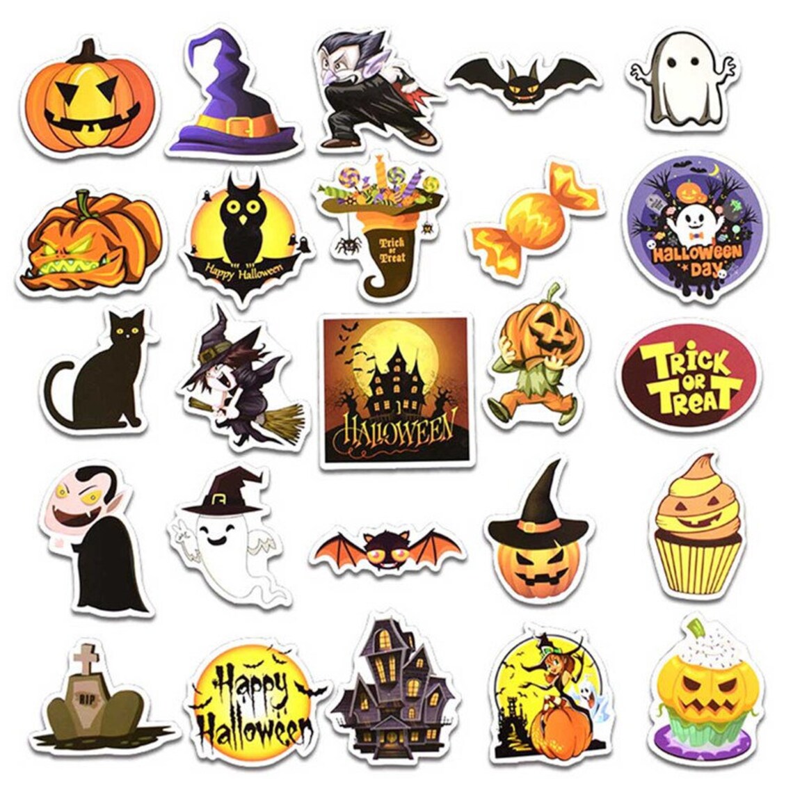 50pcs pegatinas de Halloween feliz pegatinas para Hydroflask  Etsy