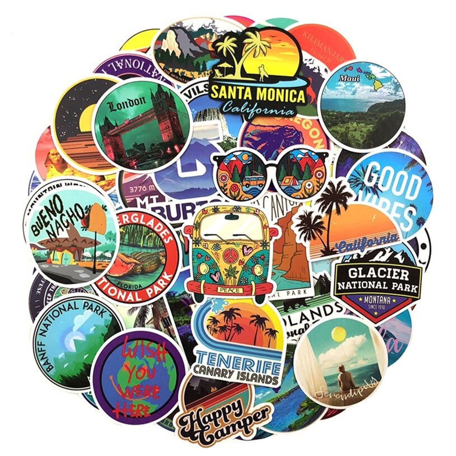 50pcs Traveling Stickers Planner Stickers Laptop Etsy