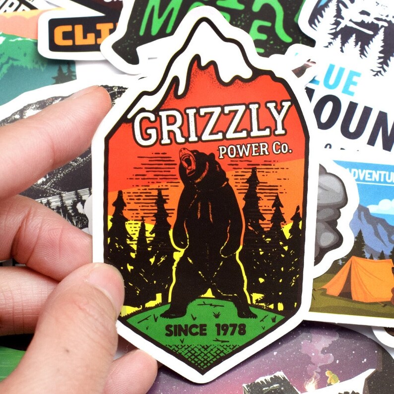 50pcs Super Cool Outdoor Hiking Stickers Pack Laptop Etsy