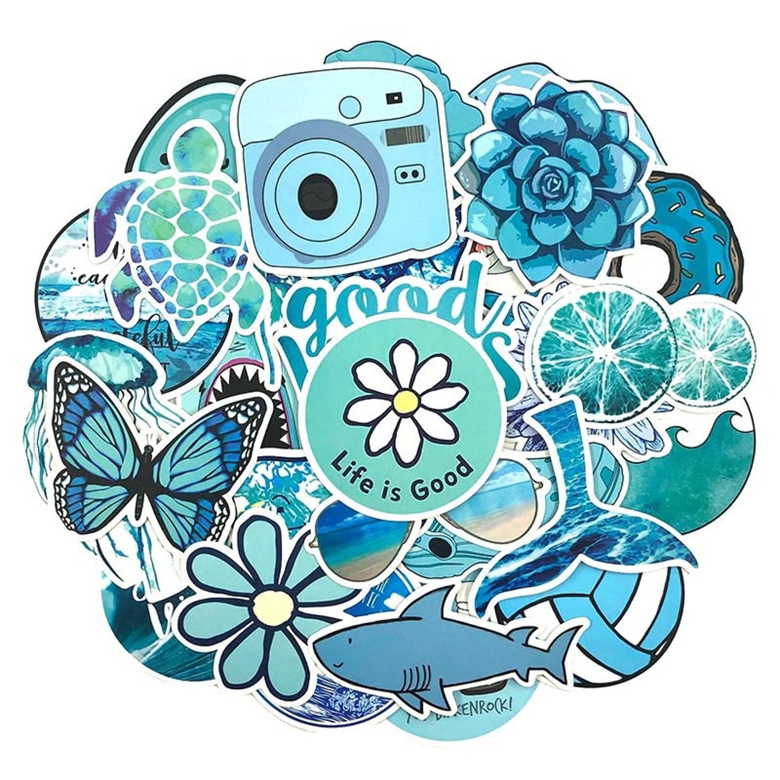 50pcs Ocean Life Stickers Planner Stickers Laptop Etsy