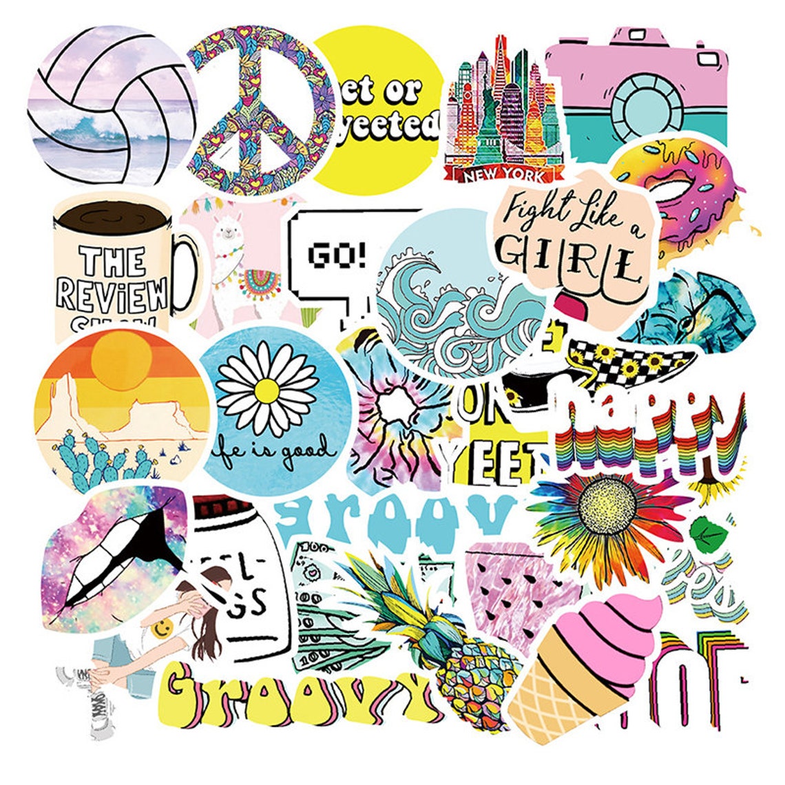 100pcs Girls Style Stickers Planner Stickers Laptop Etsy