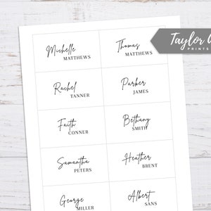 Place Card Template Editable Instant Download Custom Wedding Reception ...