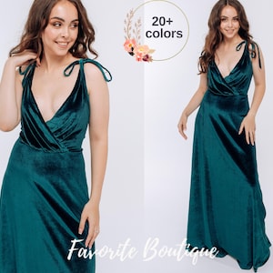 Blauwgroen fluwelen bruidsmeisje mouwloze jurk met open rug diepe v-hals maxi jurk bruidsmeisjesjurk aangepaste kleermakerij prom trouwjurk plus size