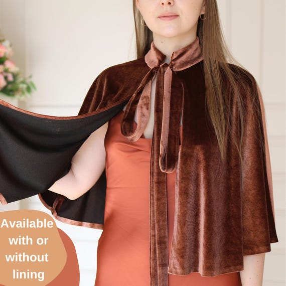 銅ベルベットボレロ、ブライズメイドケープ、ベルベットケープレット