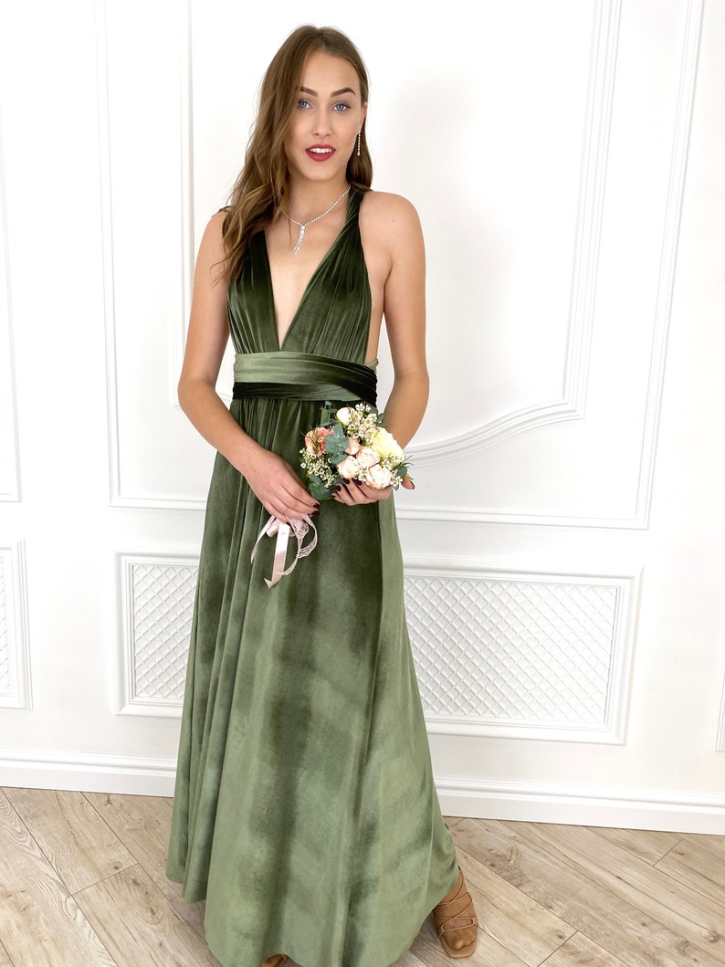 sage fancy gown