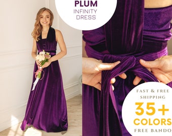 PLUM Velvet Infinity Kleid PLUM Brautjungfernkleid Samtkleid Promkleid Mutter der Braut Kleid Umstandskleid