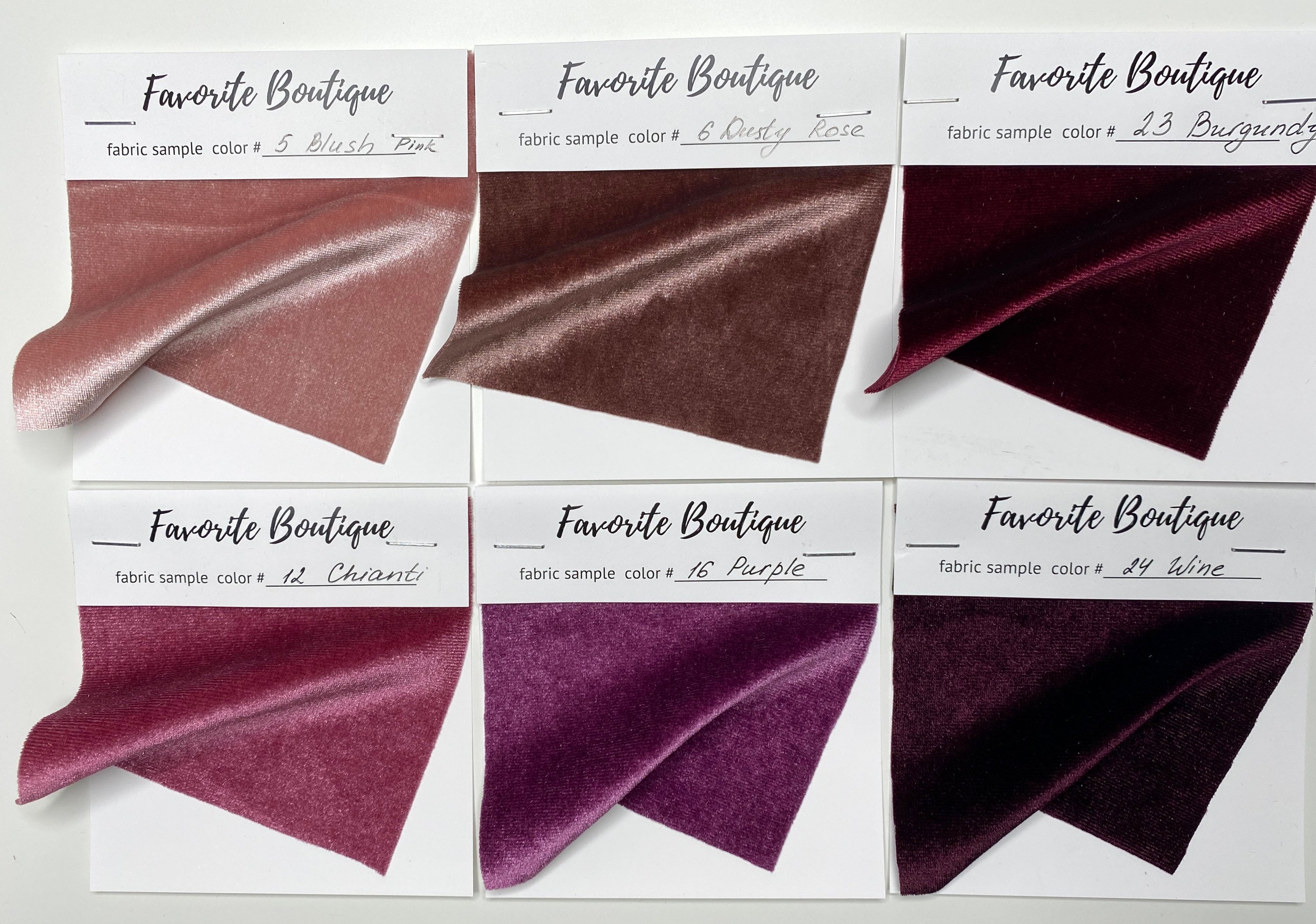 VELVET SWATCH SAMPLE Fabric Sample of Stretch Velvet | Etsy