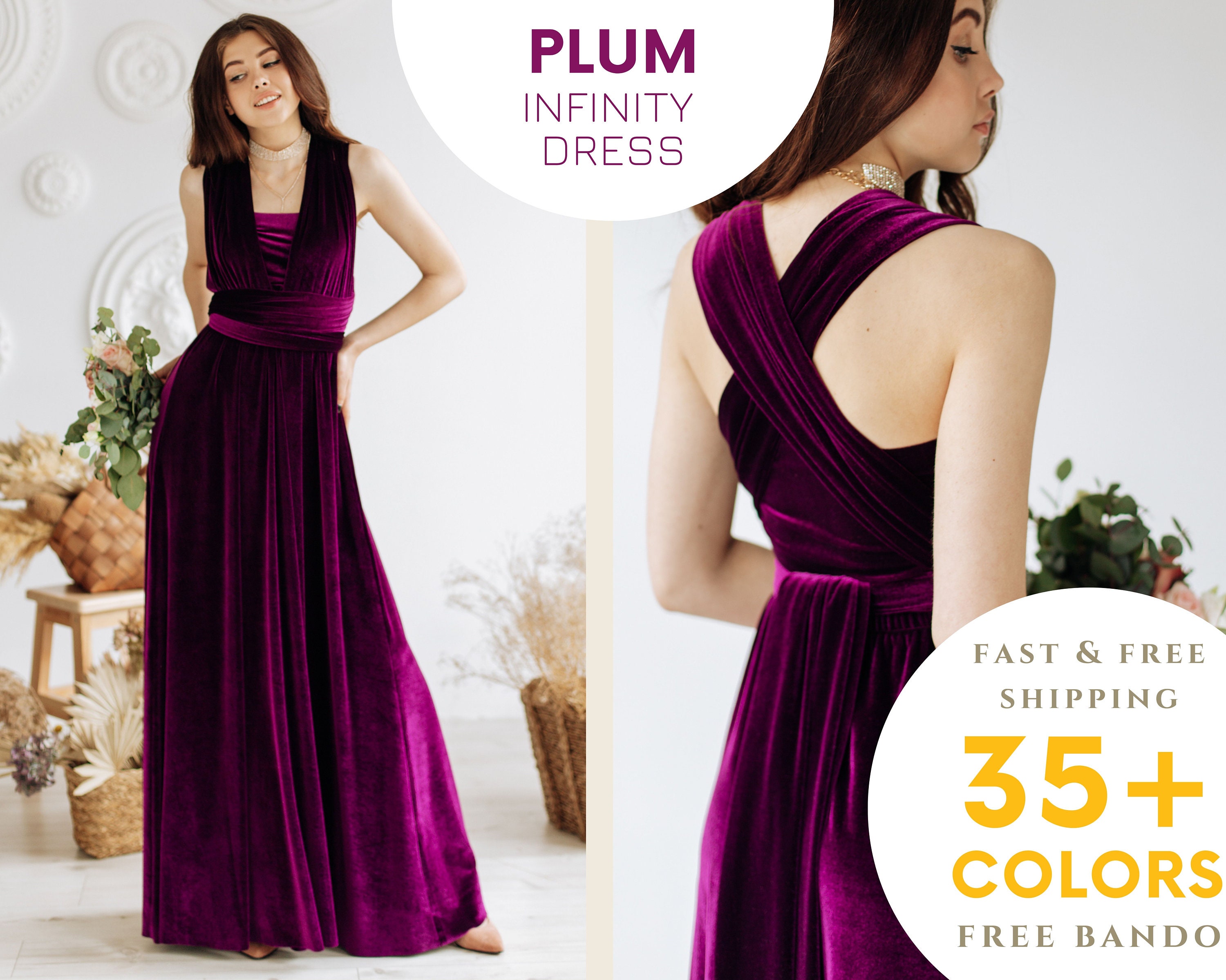 plum infinity dress