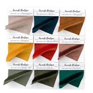 VELVET SWATCH SAMPLE Fabric Sample of Stretch Velvet