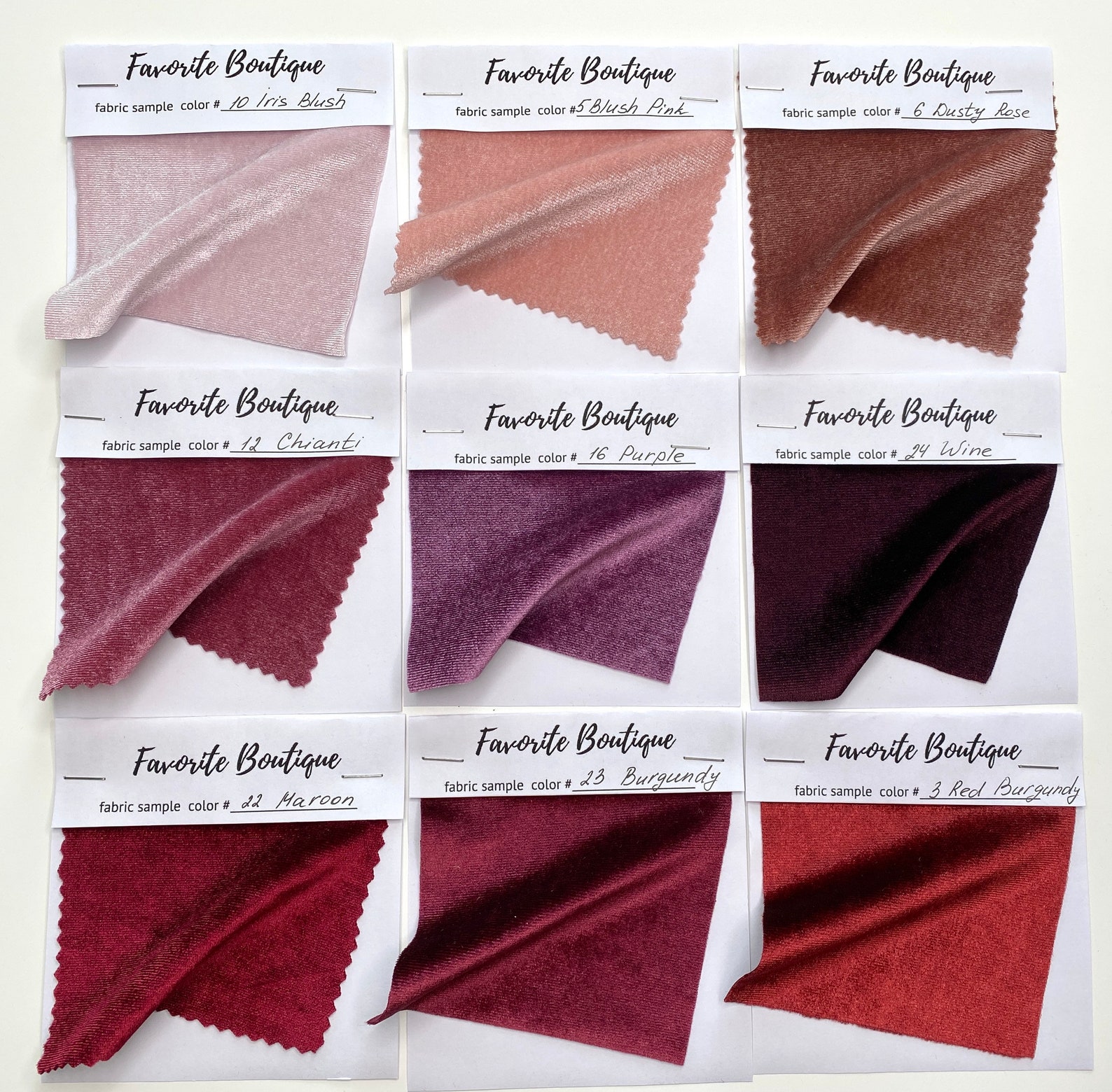 VELVET SWATCH SAMPLE Fabric Sample of Stretch Velvet Etsy