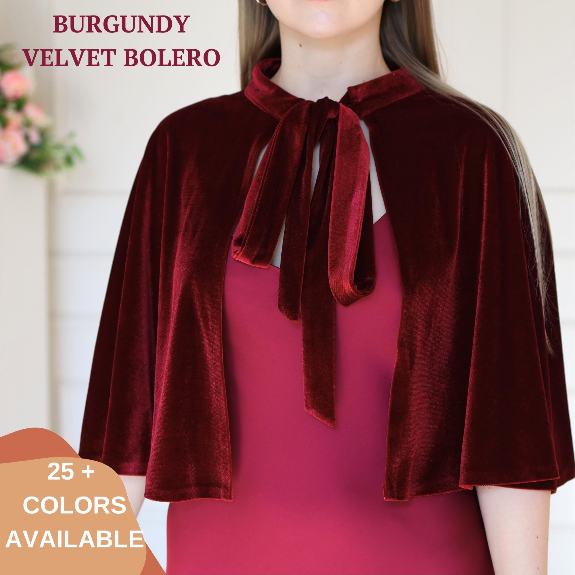 Burgundy Wedding Bolero