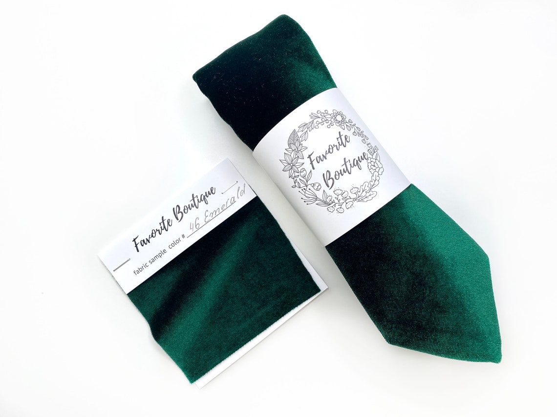 EMERALD GREEN Velvet Bow Tie Velvet NeckTie Green Groomsmens Etsy