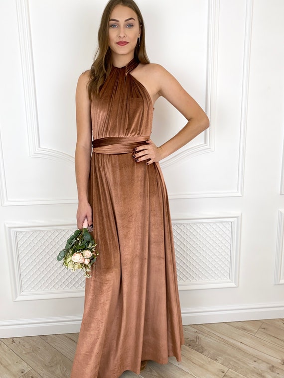 COPPER Velvet Infinity Dress Bridesmaid ...