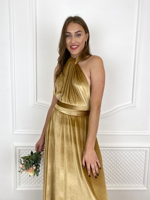 Velvet marigold dress Clearance