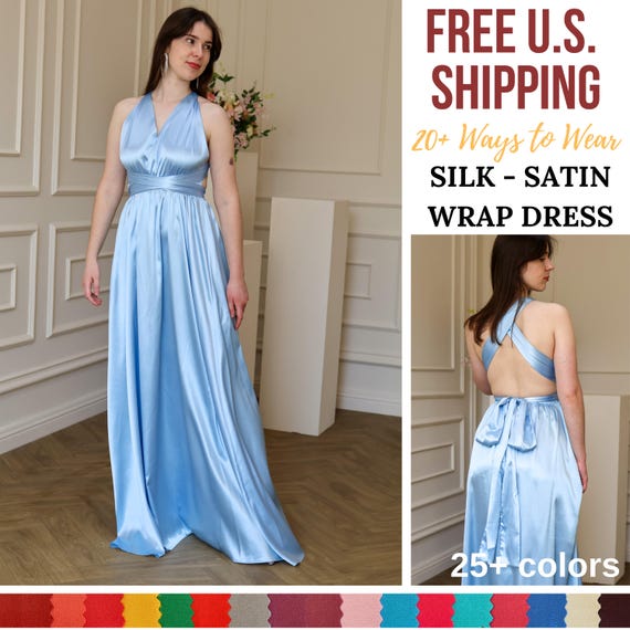 最終値下げ　アイスブルー　ロングドレス アイスブルー☆可愛い☆パーティードレス☆ロングドレス☆サイズ