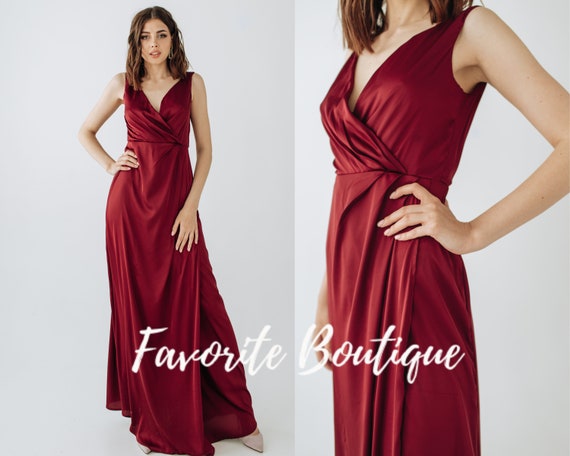 Custom silk dress hot sale