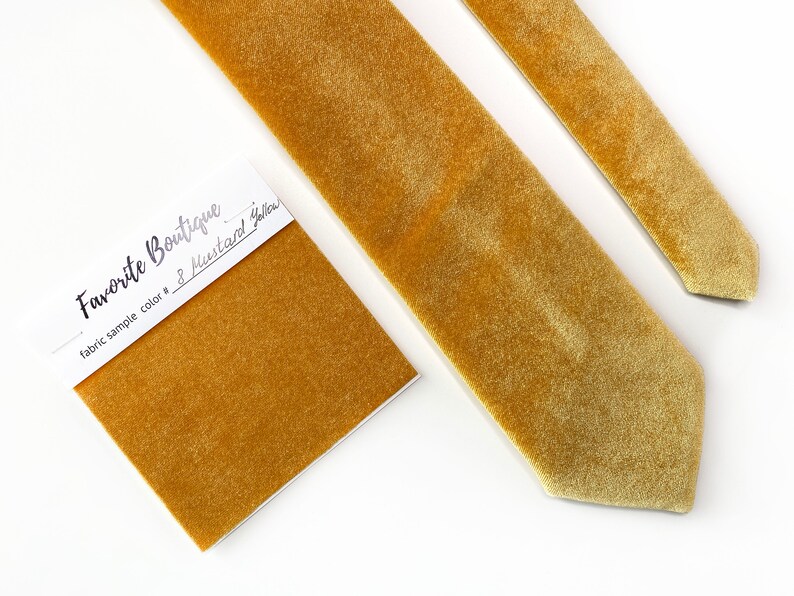 MUSTARD YELLOW Velvet Pocket Square Velvet Suspenders Necktie Face Mask Bow Tie Velvet Groomsmens Necktie Pocket Square Velvet Suspenders