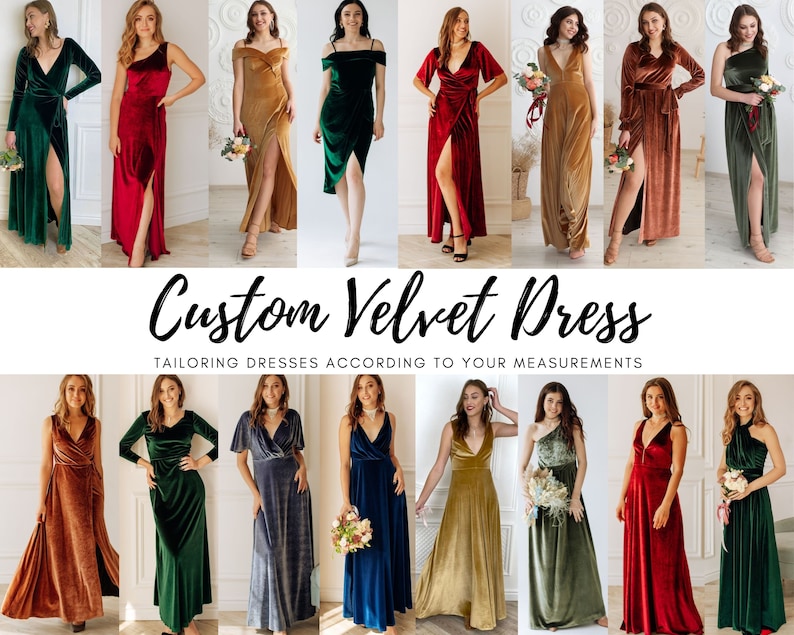 CUSTOM Velvet Dress Tailoring Dress ...