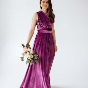 PURPLE VELVET Infinity Dress Infinity Velvet Dress Bridesmaid Velvet Infinity Dress Bridesmaid Dress