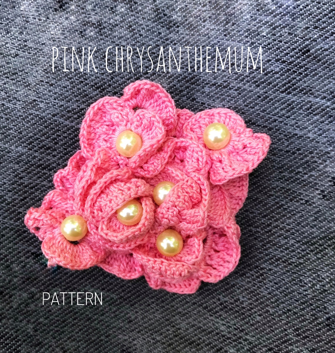Crochet chrysanthemum flower pattern. Crochet flower With Etsy