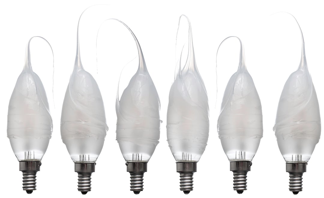 Click Bulb Pack 10 Light Bulb Pack, Silicone Hand Dipped Long Taper Bulbs. LED ...