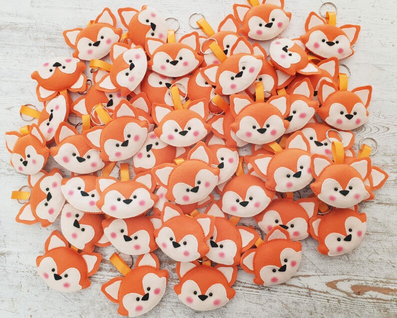 felt fox keychain
