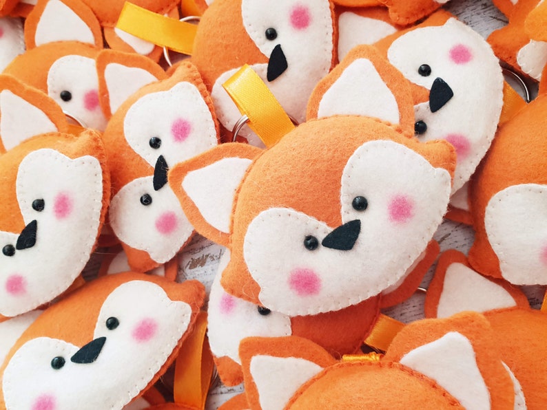 felt fox keychain