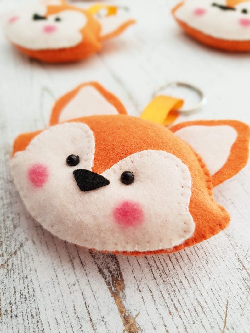 felt fox keychain