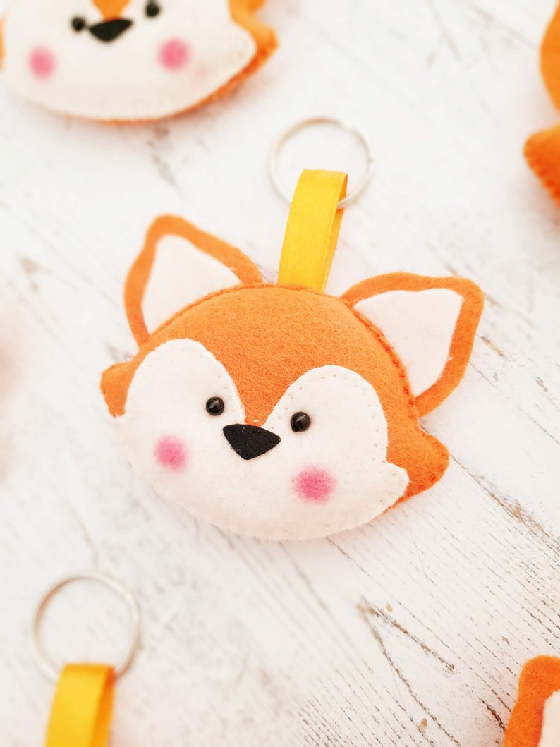 felt fox keychain