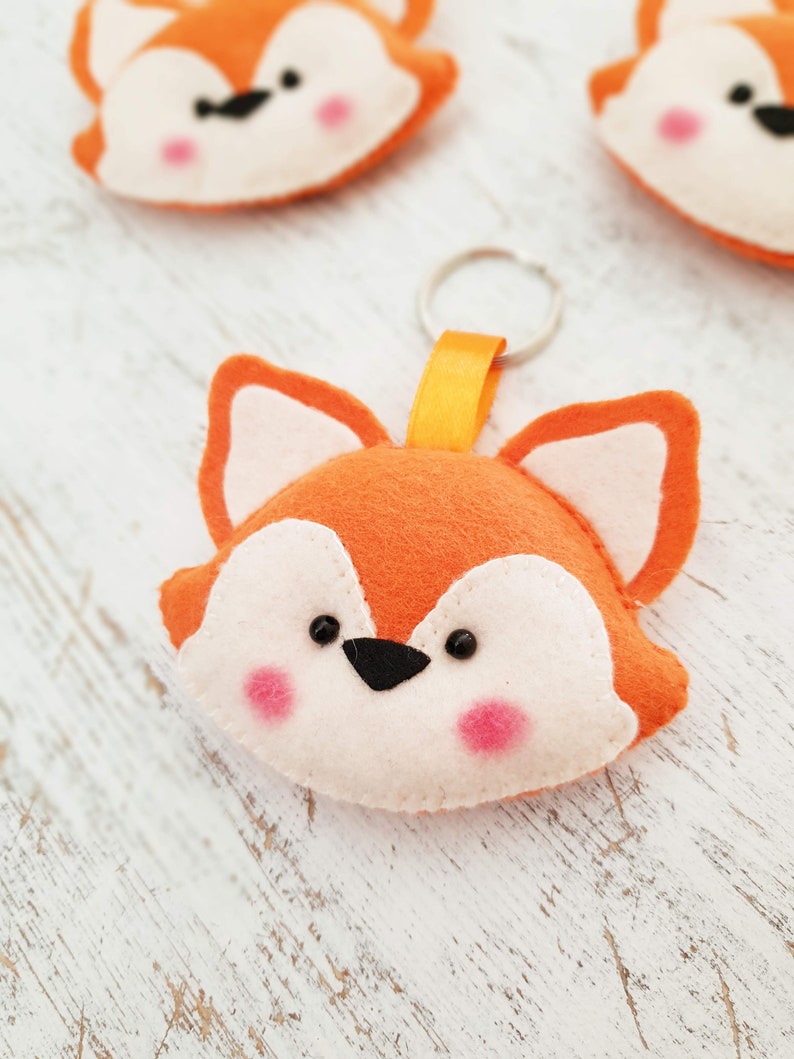 felt fox keychain
