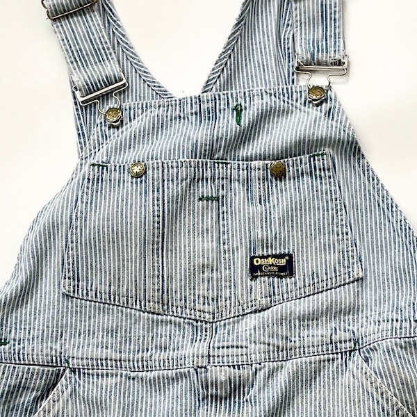 Striped Tape Side Denim Overalls