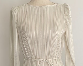 70s style white dress