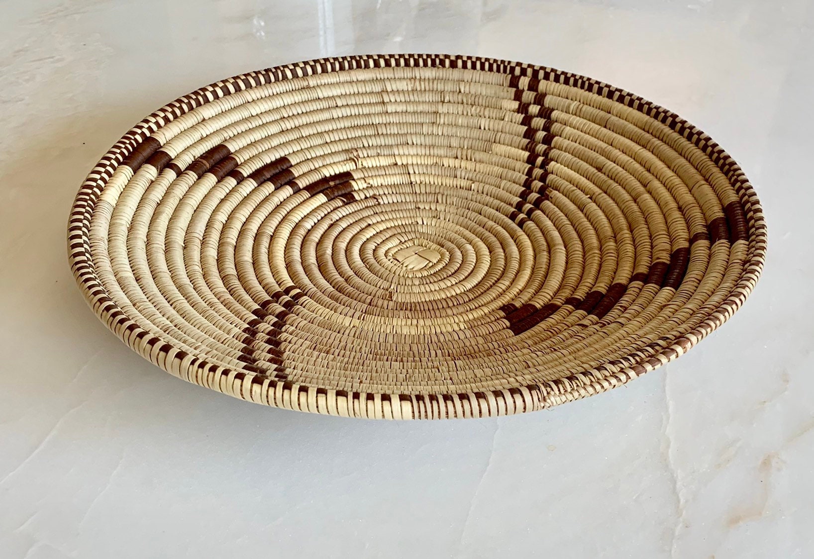 Vintage Indian Basket Tray Native American Indian Handmade Baskets