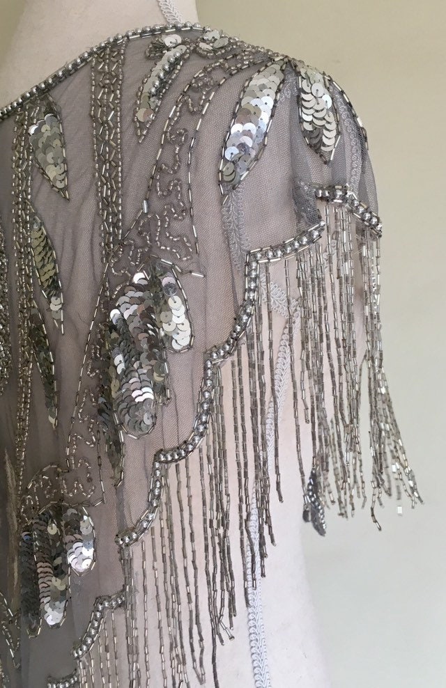 silver sequin wrap