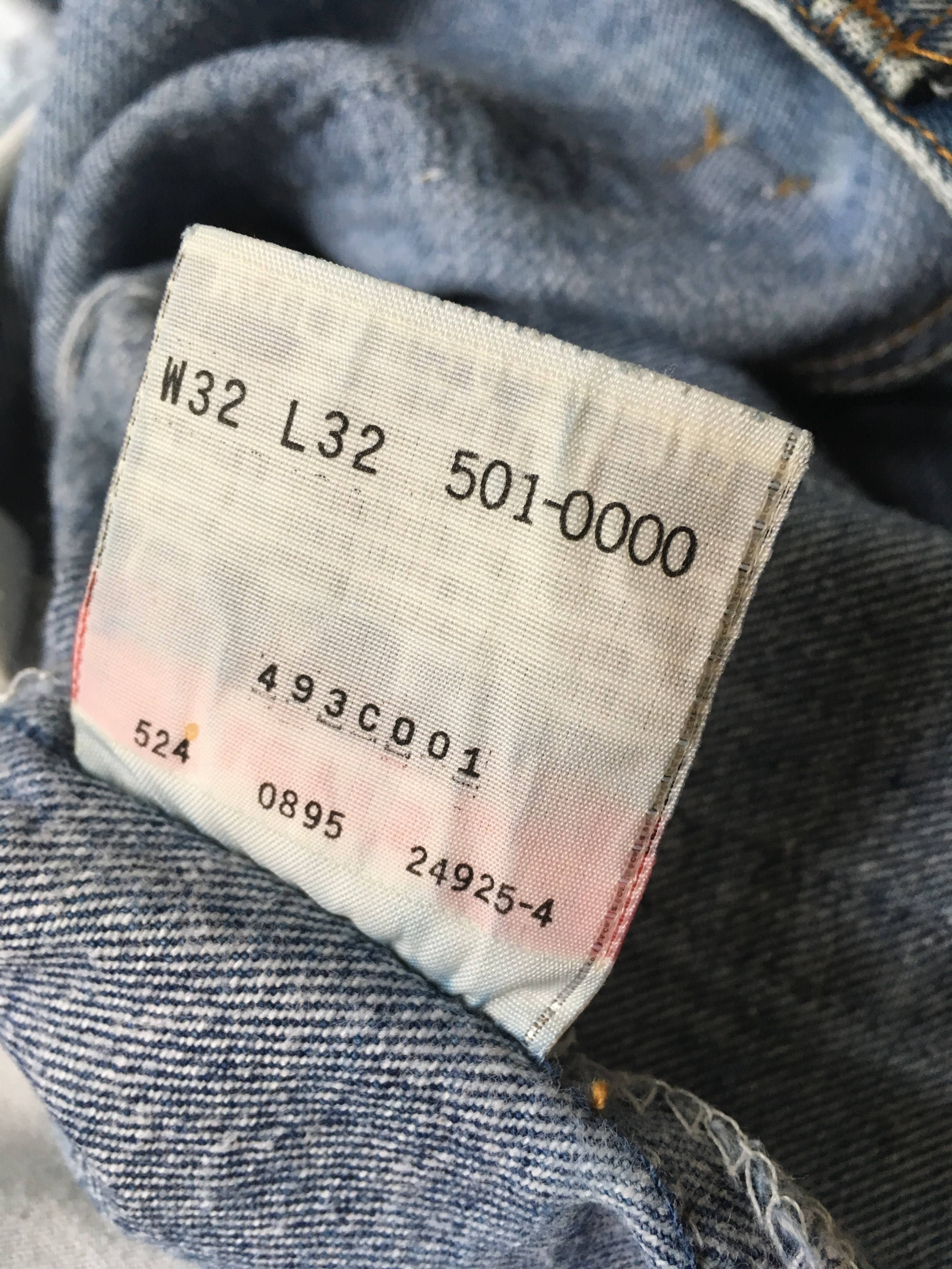 Vintage Levi's 501 Red Tab Men's Denim Jeans 501xx with Button Fly ...