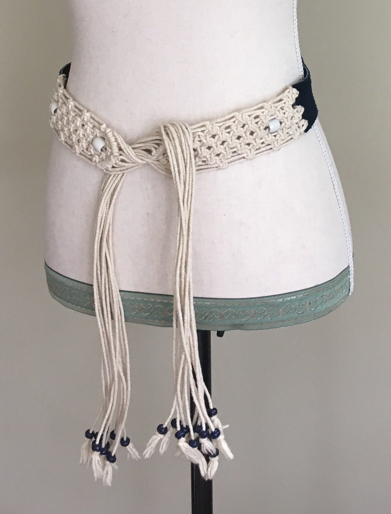 macrame tie belt