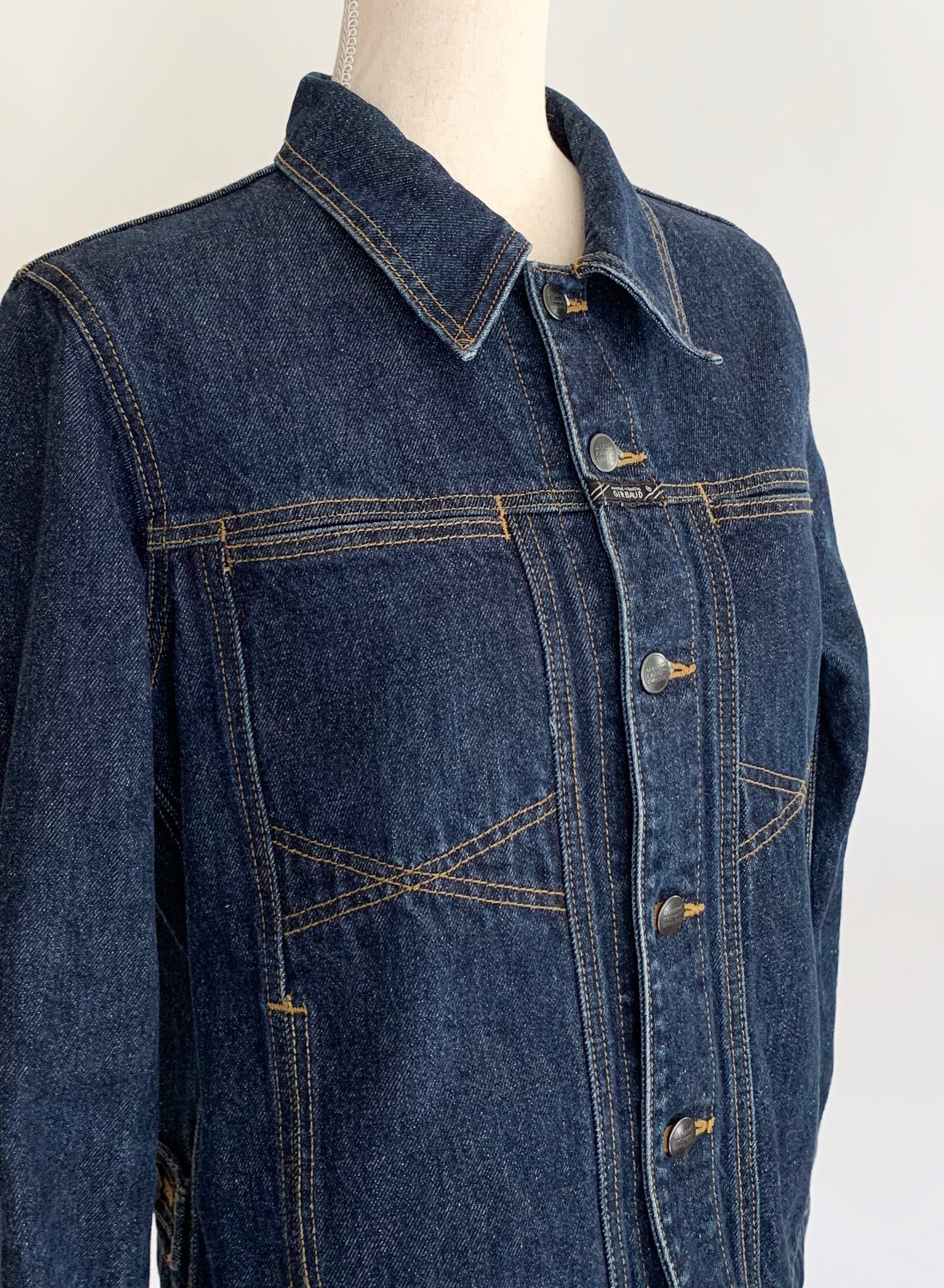 90s Marithe Francois Girbaud Jacket Dark Wash Indigo Denim Vintage ...