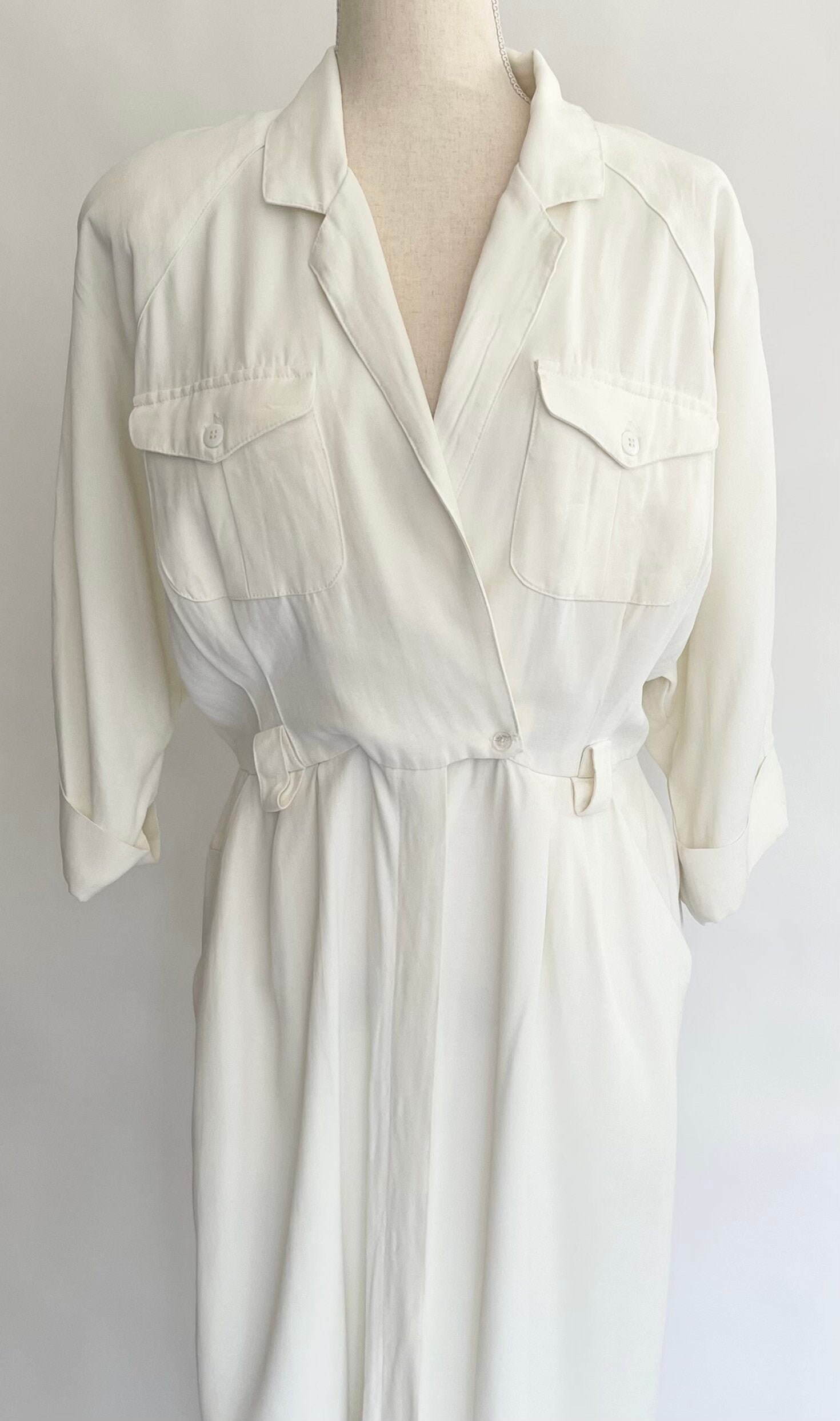 White The Power Shoulder Dress main image 1