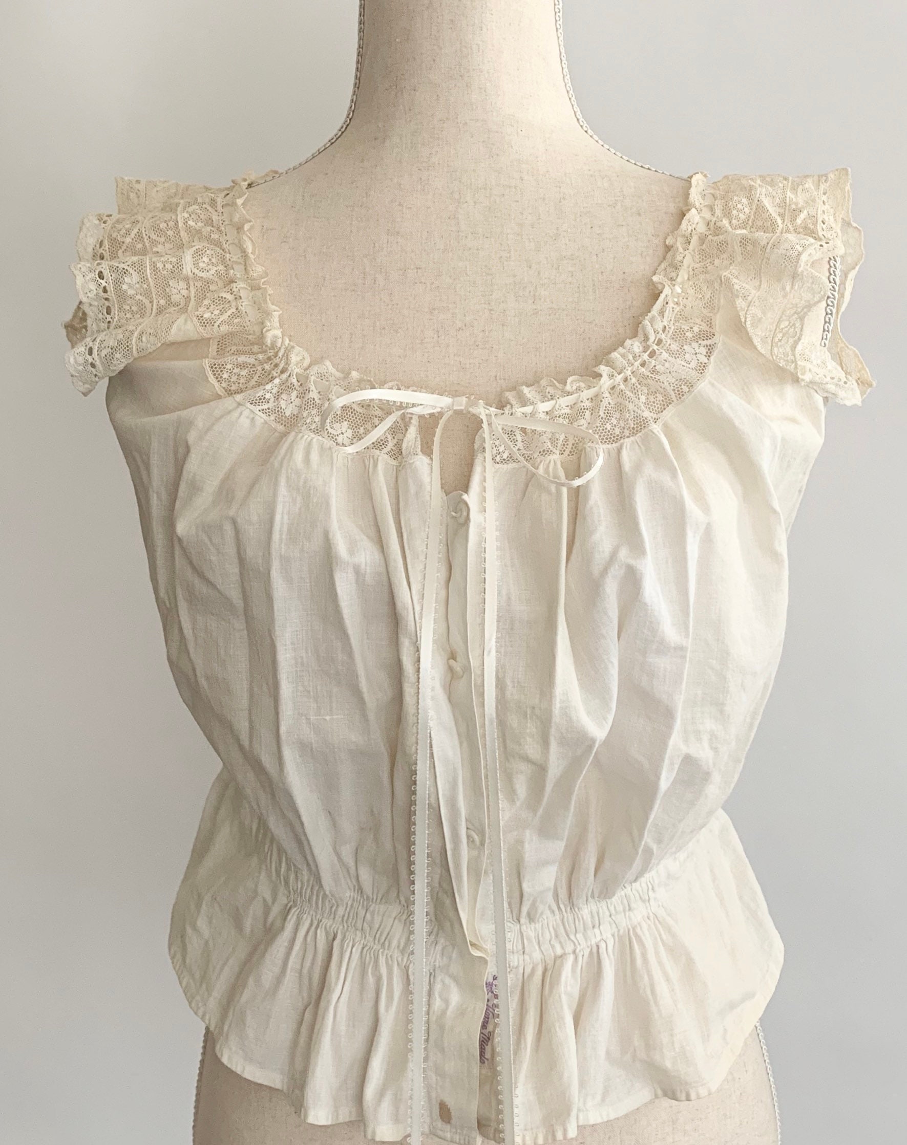 Late 1910s-Early 1920s Cotton Camisole / Corset Cover – Witchy Vintage