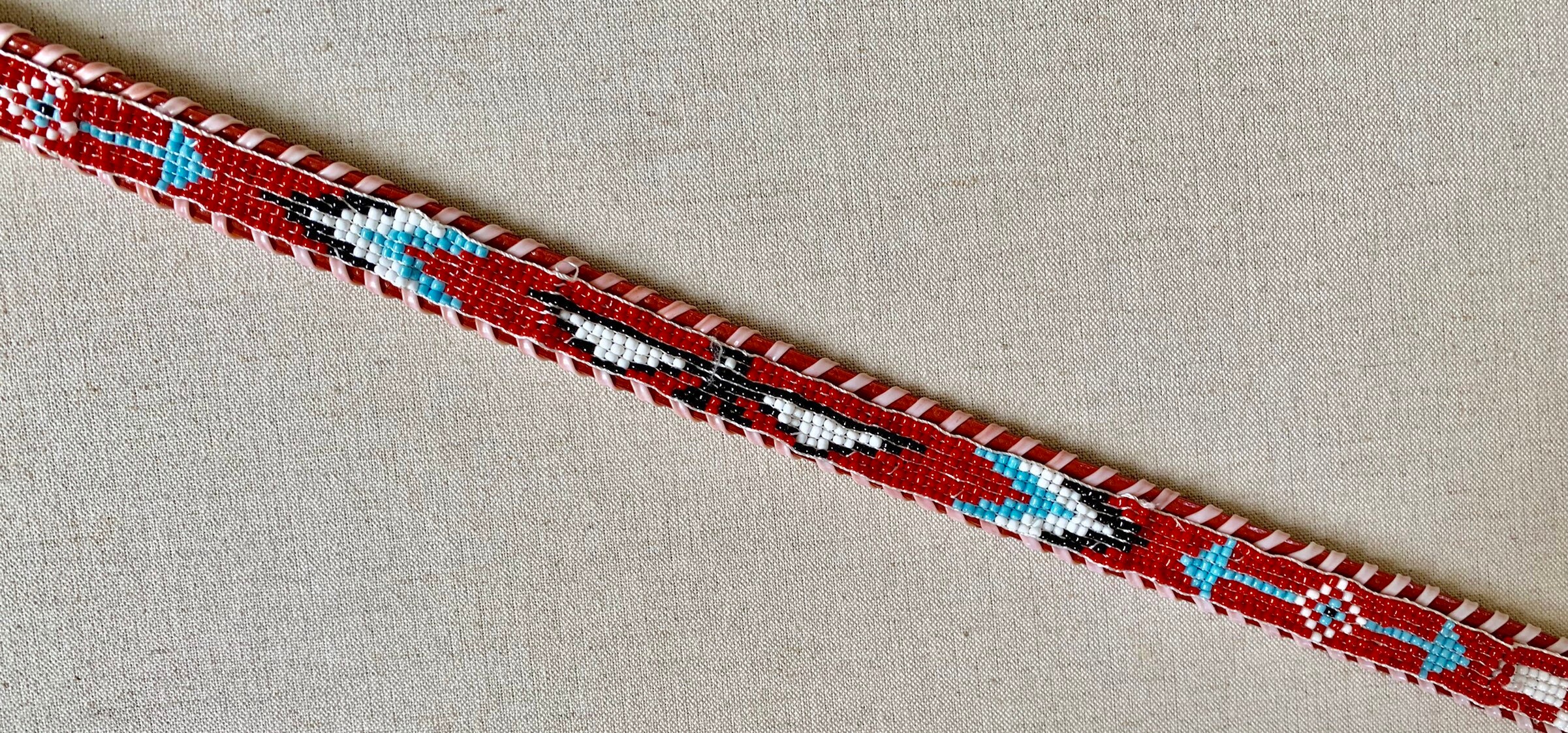 Beaded Thunderbird Leather Belt Southwest Native American  display picture 1