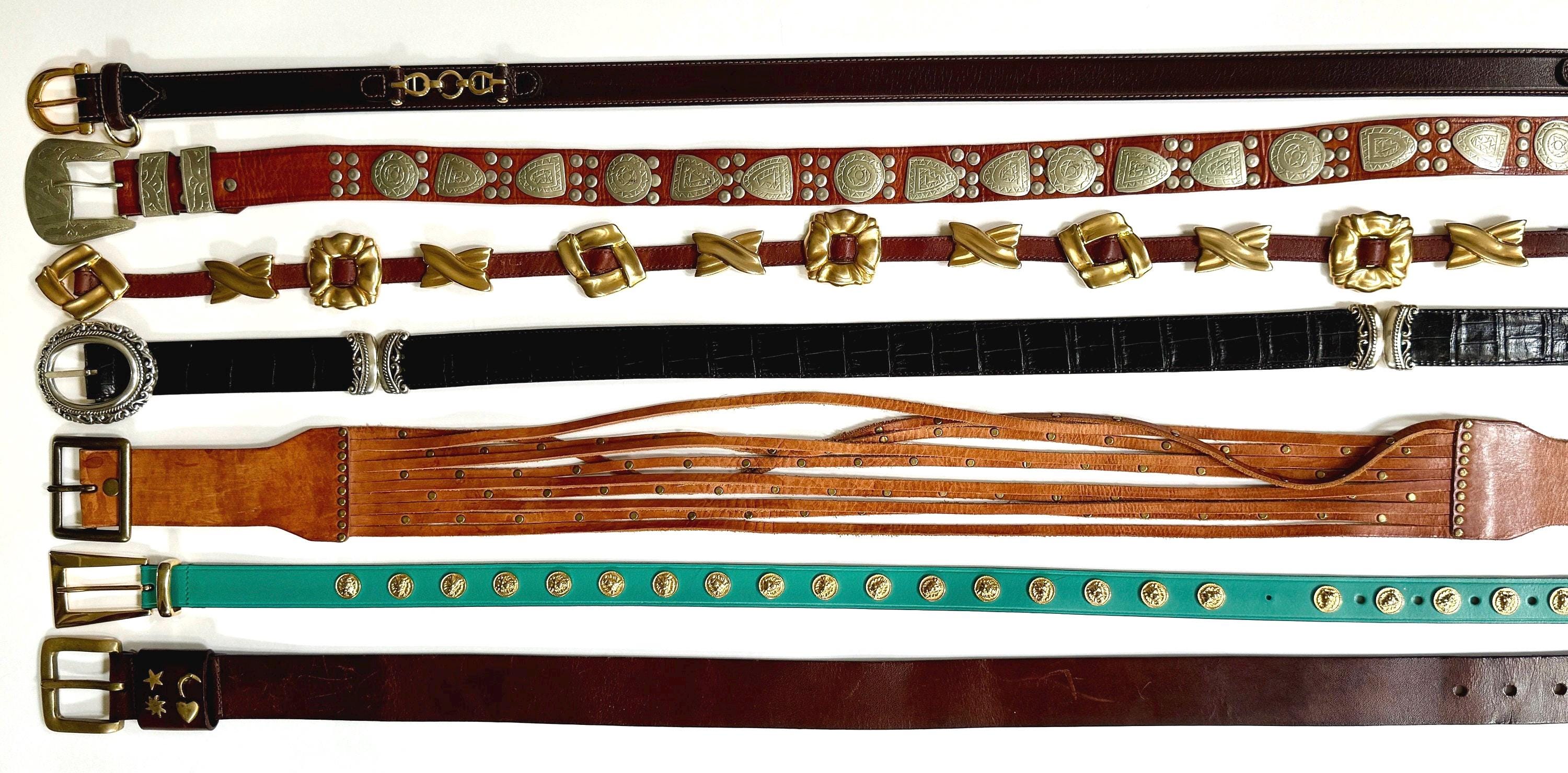 小物 vintage 80s leather-jewelry belt vintage 80s leather-jewelry belt