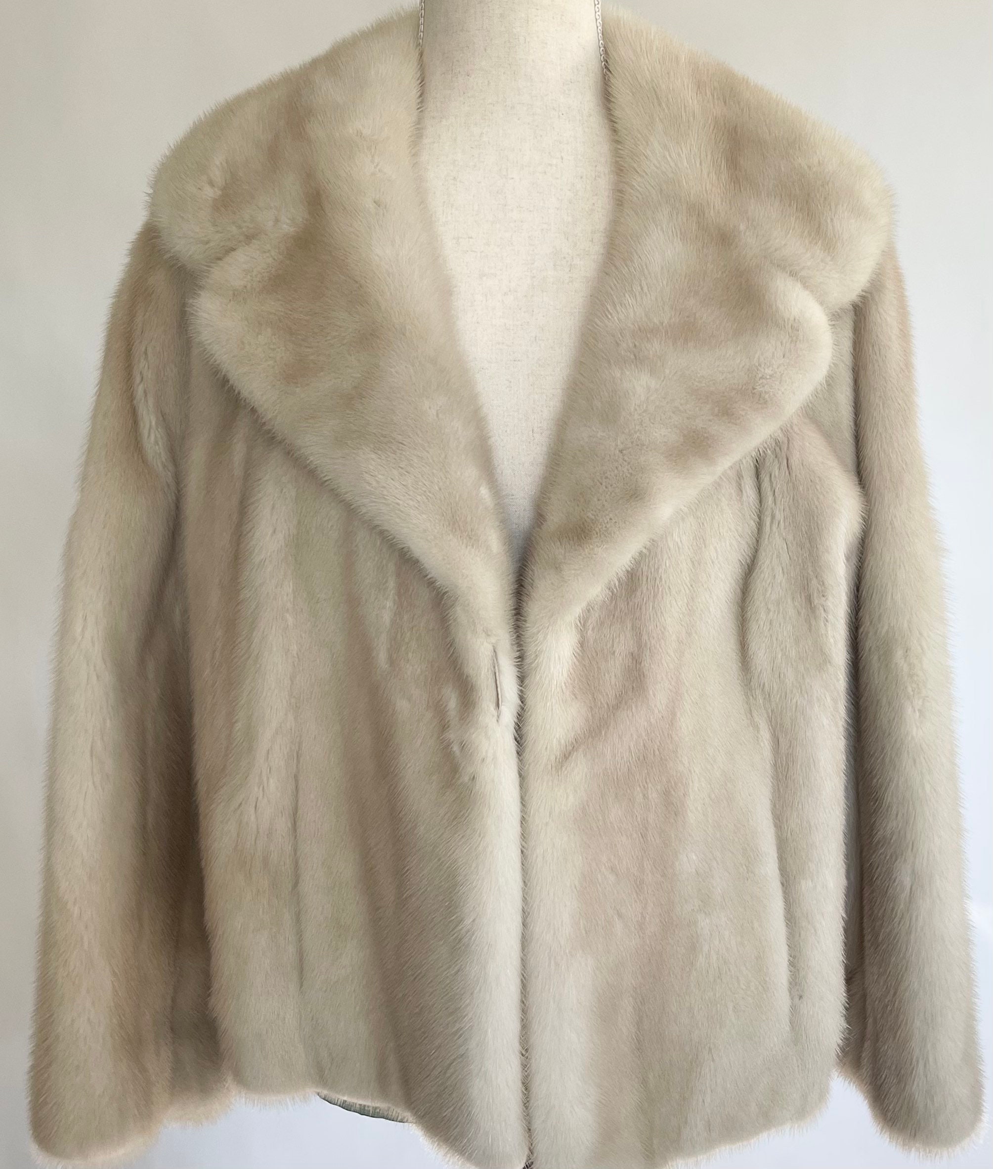 Blonde Mink Jacket Genuine Fur Vintage 50s 60s Albert Furs Eastgate ...