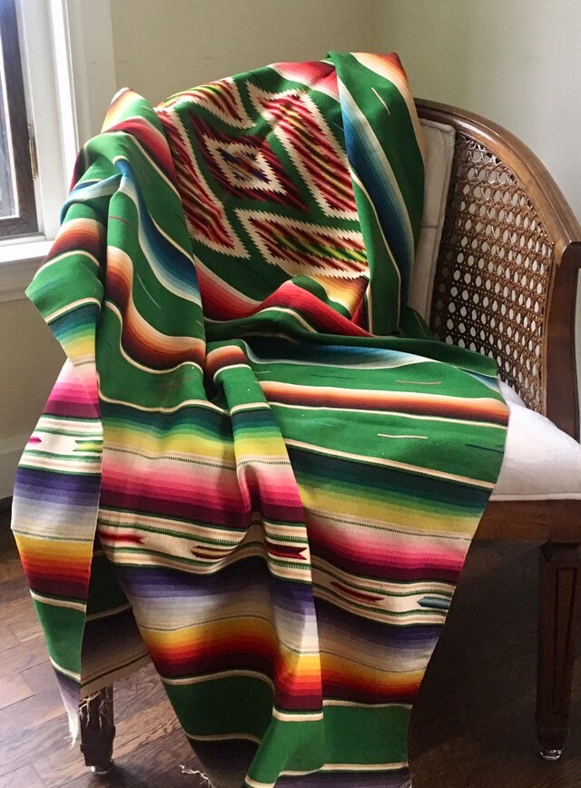 Vintage mexican serape blanket shop